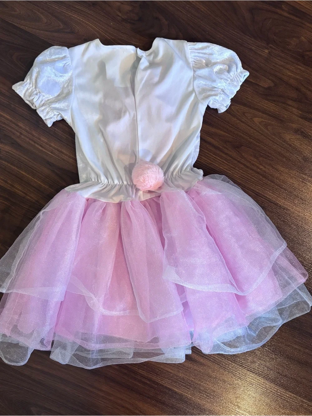 Pink & White Bunny Dress-Up Costume with Carrot Detail